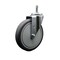 Service Caster 6'' Thermoplastic Rubber Wheel Swivel 7/16'' Grip Ring Stem Caster SCC-GR20S614-TPRB-716138 - alternate 1